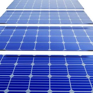 Solar panels isolated on white background Stock Illustration