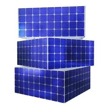 Solar panels isolated on white background Stock Illustration