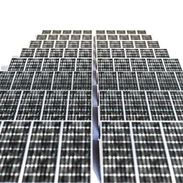 Solar panels isolated on white background Stock Illustration