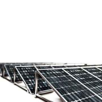 Solar panels isolated on white background Stock Illustration
