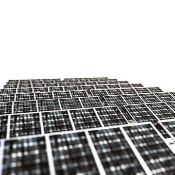 Solar panels isolated on white background Stock Illustration