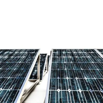 Solar panels isolated on white background Stock Illustration