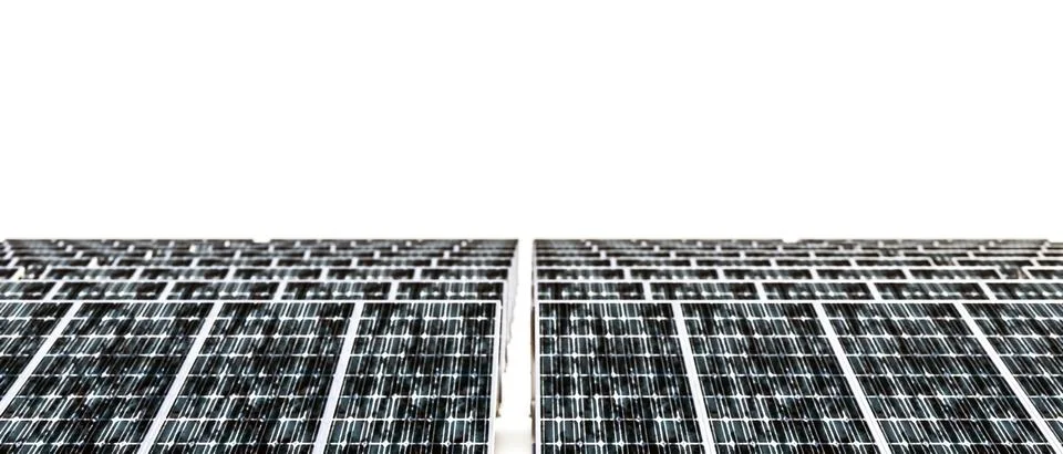 Solar panels isolated on white background Stock Illustration