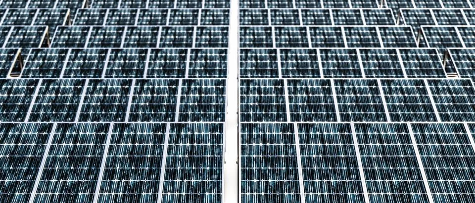 Solar panels isolated on white background Stock Illustration