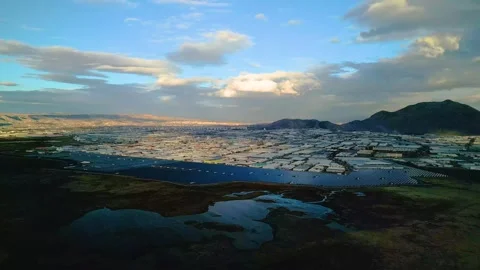 Solar Panels Mounted at Rural Area with High Sun Exposure 動画素材 293455745