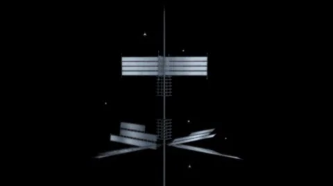 Solar panels operate on black and on transparent Background Video stock 42263005