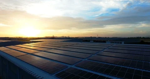 Solar panels or Solar cells energy for Electric power in Asia. Stock Footage 90821164