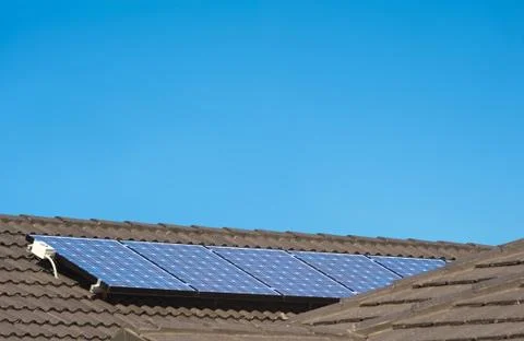 Solar panels Stockfoto's