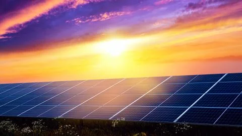 Solar panels Stock Photos