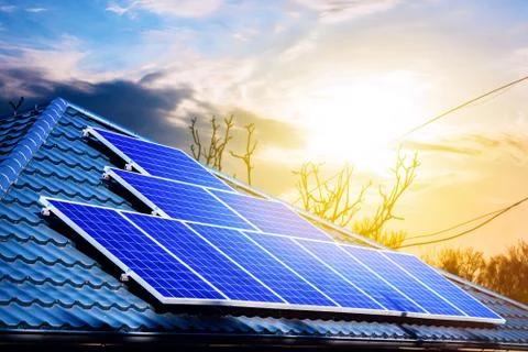 Solar panels Foto stock