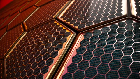 Solar Panels Powering Mars Colony Video stock 314017298