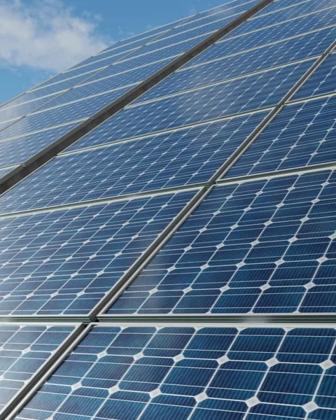  Solar panels on a roof.3D animation Stock Footage 263651498