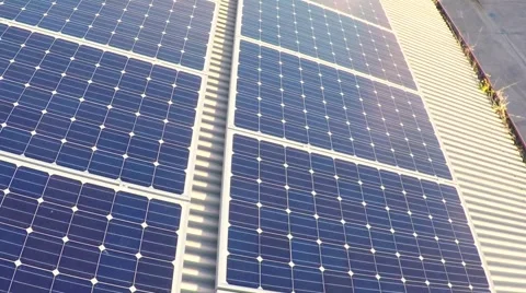 Solar panels on roof6 Stock Footage 47886728