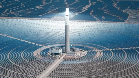 Solar Panels Rows Blue Sky Drone View Vídeos de archivo 334045077