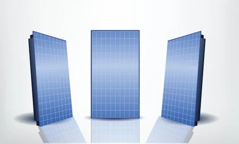Solar panels set Stock Illustration