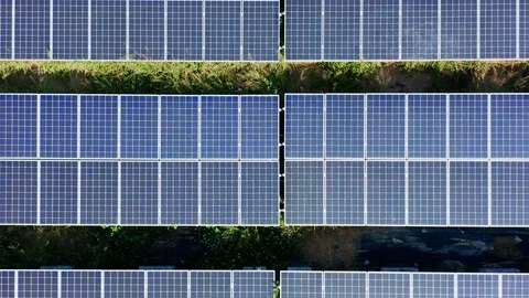 Solar Panels Shot By Drone Stock Footage 121790758