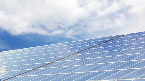 Solar panels  sky Stock Footage 88449242