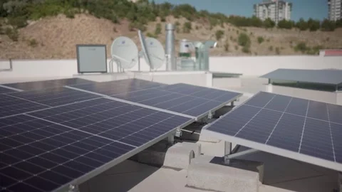 Solar Panels With Sunrise Time Lapse Video Stock Footage 252637874