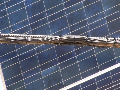 Solar Panels system Stock Footage 128182862