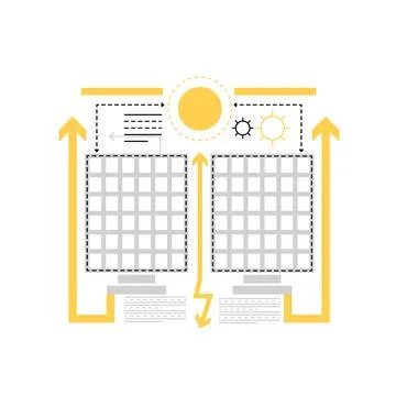 Solar panels technology Stock Illustration