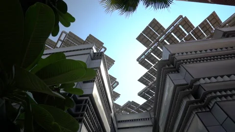 Solar panels through the leaves Stock Footage 155195230