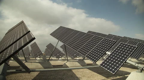 Solar panels timelapse in 4K Stock Footage 67639091