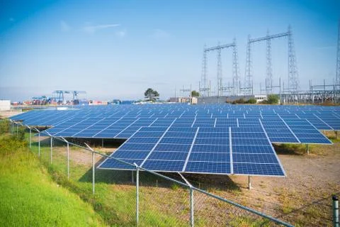 Solar park Stock Photos