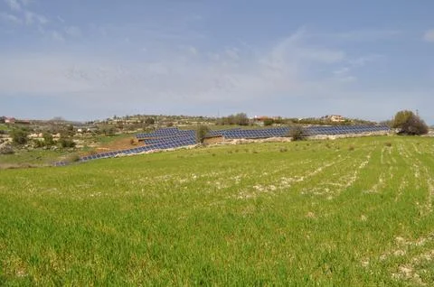 Solar park 스톡 사진