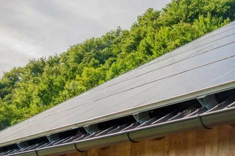 Solar photovoltaic panels  Stock Photos