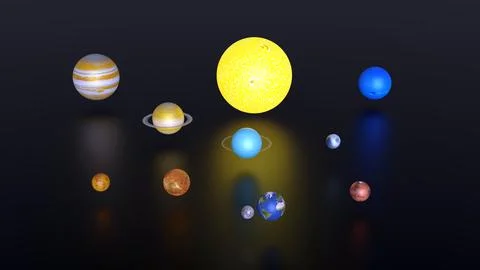 Solar planets background Stock Illustration