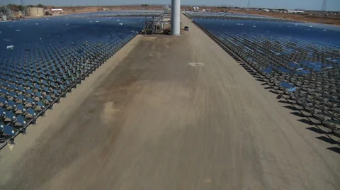 Solar Plant Tilt up Stock Footage 1099593