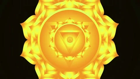 Solar Plexus chakra bass blast animation 스톡 동영상 142415918