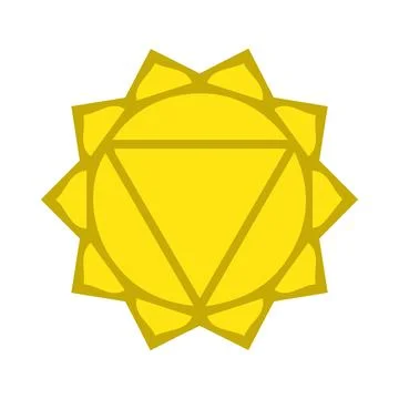 Solar Plexus Chakra Icon Stock Illustration