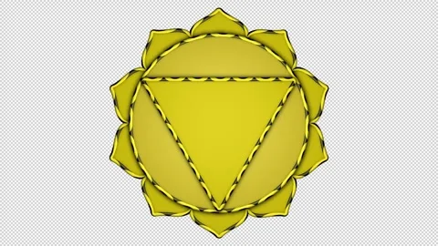 Solar Plexus Chakra Ring – Seamless 3D Loop with Alpha Stock Footage 301599541