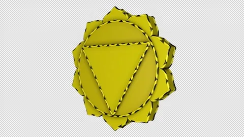 Solar Plexus Chakra – Rotating Seamless 3D Loop with Alpha Stock Footage 301599448