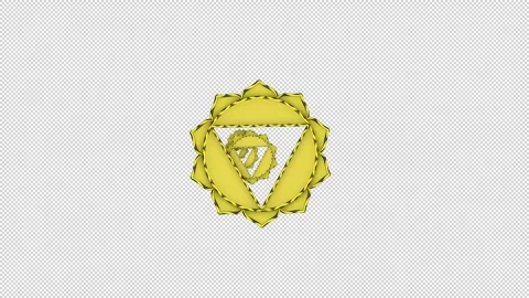Solar Plexus Chakra Tunnel – Seamless 3D Loop with Alpha Stock Footage 301542670