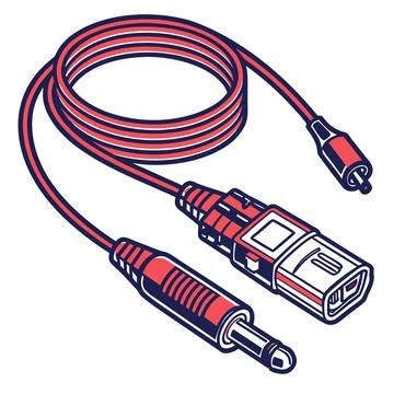 Solar Power Accessories: Charge Controller and Cable Illustrazione stock