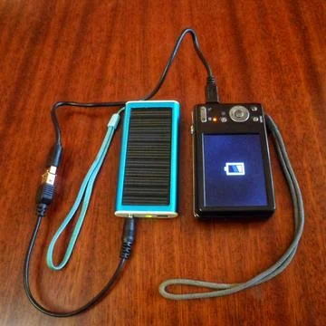 Solar Power Camera Charging Stock Photos
