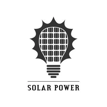 Solar power concept icon Stock Illustration