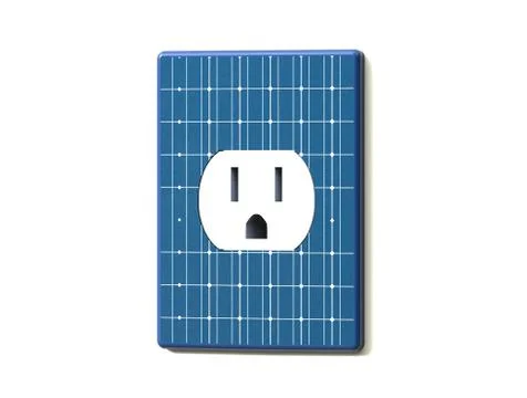 Solar Power Electric Socket Stock Illustration