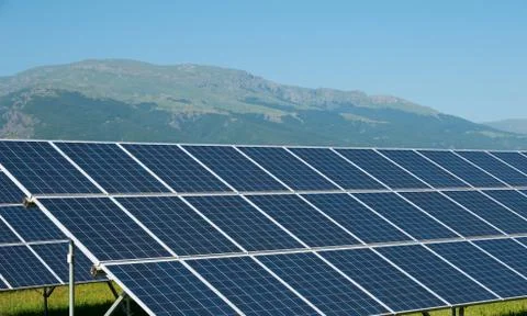 Solar power equipment. Stock Photos