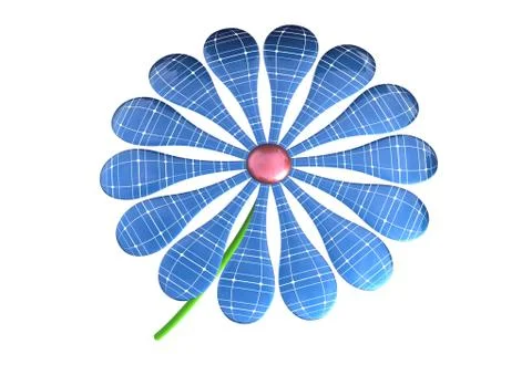 Solar Power Flower Stock Illustration