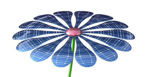 Solar Power Flower Stock Illustration