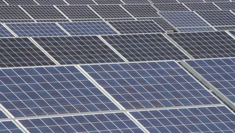 Solar Power Generating Plant Stock Footage 1080068