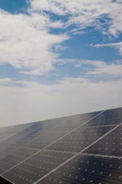 Solar power generation Stock Photos