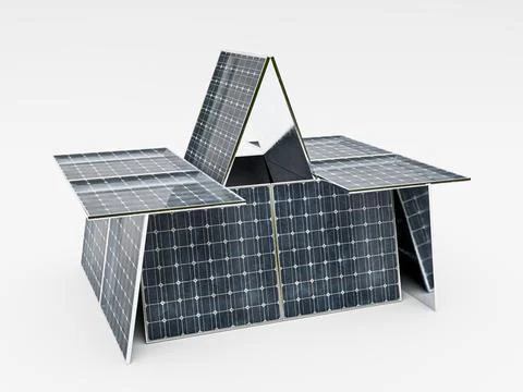 Solar power house Stock Illustration