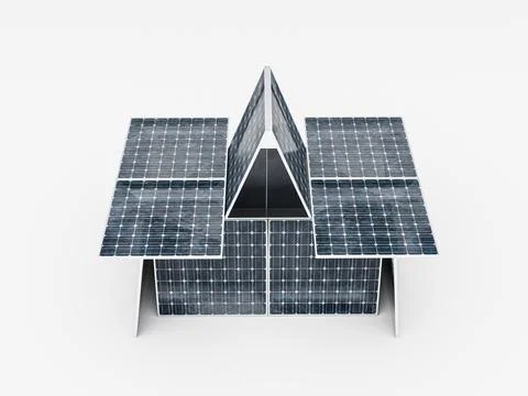 Solar power house Stock Illustration
