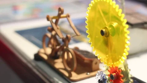 Solar power in miniature Stock Footage 73386449