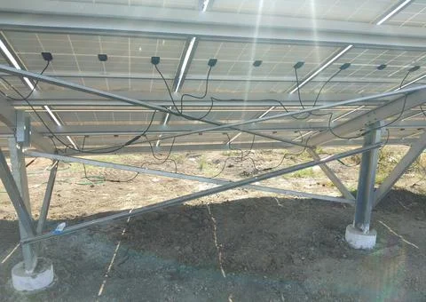 Solar power module string connection Foto stock