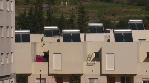 Solar power panels Video stock 44121392